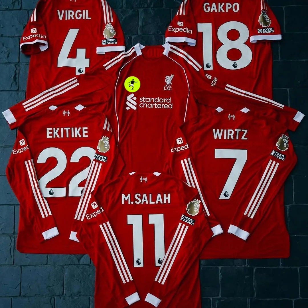 liverpool 2025 26 home kit – full sleeve imported thai grade jersey, player edition liverpool 2025 26 home kit – full sleeve imported thai grade jersey, player edition